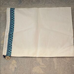 Tory Burch Ivory Bag with Teal Trim